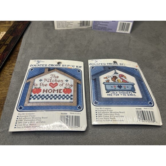 New Berlin Counted Cross Stitch Kit Lot of 6 Crafts Duck Swan House Frames - Picture 4 of 7